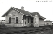 UP DEPOT ord ne 1967 postcard nebraska real photo rppc railroad union pacific picture