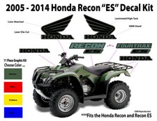 2005-2014 Honda Recon ES OEM Decal Emblem Sticker Kit Mark NOS ATV quad picture