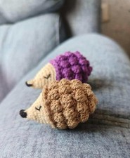 Adorable Handmade Crochet Hedgehog Figurines  picture