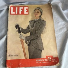 Vtg Life Magazine October 14 1946 Fall Fashion’s Eugene O Neil Nuremberg Trials picture