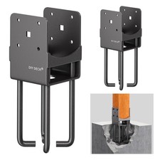 Heavy Duty Stainless Steels U-Shape Wet Concrete Fence Post Holder 4
