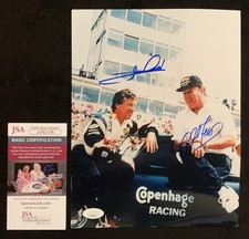 AJ FOYT & MARIO ANDRETTI Signed 8x10 Photo with JSA AUTHENTICATION picture