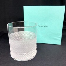 Tiffany & Co Diamond Point Glass Old Fashion Mug H3.5in W2.95in from JP picture
