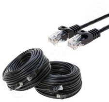 CAT6 Ethernet Patch Cord RJ45 LAN Network Cable Black 25FT- 200FT Multi-Pack LOT picture