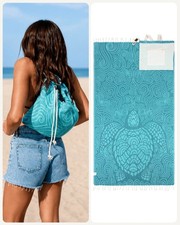 Sand Cloud Beach Towel Bag Swirl Turtle 37