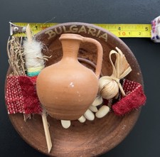 Vintage ceramic Bulgarian Kitchen Plaque Wall Hanging picture