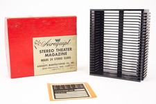 Airequipt Stereo Theater Magazine Holds 24 Slides in Original Box Near Mint V11 picture