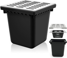 Kritkin18x18x15 Inch Catch Basin W/ Stainless Steel Grate Square Large Catch picture