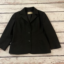 Windsmoor Womens Black Blazer Size 16 Jacket Made In England picture