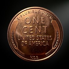 1 OZ 1909-S VDB Lincoln Wheat Cent Round .999 Copper Restrike (BU) picture