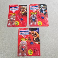 Lot 3 Gemini Nitro Zap Challenger American Gladiators Action Figures 1991 Mattel picture