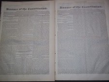 1830 MAR BANNER OF THE CONSTITUTION NEWSPAPER LOT OF 2- VOL I - JACKSON- NP 1498 picture