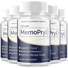 (5 Pack) MemoPryl Nootropic All Natural Brain Supplement Memo Pryl 300 Capsules picture