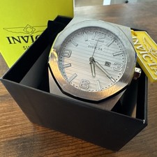 Invicta Huracan 45774 Men's 48mm Quartz Watch Silver Dial White Strap Box Tags  picture