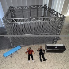 WWE Hell in A Cell Playset Jakk’s Pacific. Mick Foley and Undertaker INCOMPLETE picture