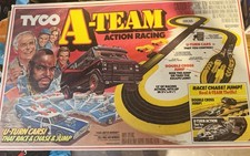 1983 Tyco The A-Team Action Racing  Slot Car SET Tested-Works-2 Cars Both Work picture