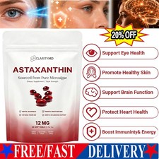 ClarityMD Astaxanthin 12mg Antioxidant Supplement 30 Softgels Natural Microalgae picture
