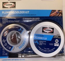 HARRIS 4 oz Plumbing Solder Kit w/ Flux, Brush, Abrasive Cloth, Model:  333559 picture