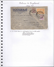SAVOYSTAMPS BOLIVIA 1940 Cover from BOLIVIA to ENGLAND  picture