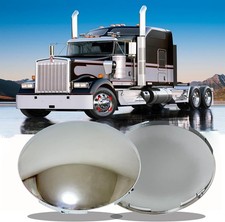 2 pcs Chrome Hub Covers for Semi Truck Hub Caps- 5 Even Front Wheel Caps picture