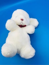 Vintage 1982 Gund Russ Putt-Putt Puppy Plush – White Dog - Rare Retro Toy picture