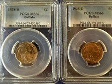 1938-D Toned Buffalo Nickel Set Of Two Brothers🇺🇸🇺🇸🇺🇸🇺🇸⚡️⚡️⚡️⚡️⚡️ picture