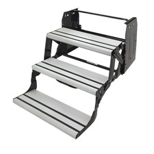Lippert Components Alumi Tread Triple Manual Step Black 432696 picture