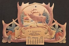 Antique 1924 Three Dimensional Embossed Calendar Canaan NH Made In Germany picture