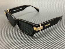 VERSACE VE4465 GB1 87 Black Grey Men's 53 mm Sunglasses picture