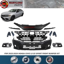 For 2022-2024 Honda Civic LX EX Sport Front Bumper Kit 12 Pieces picture