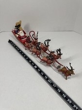 Rare Memory Lane Forever Fun Rudolph Red Nosed Reindeer Santa's Sleigh Team picture