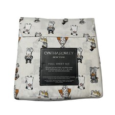 Cynthia Rowley Full Sheet Set Halloween Dogs Puppy Trick Or Treet Print 4 PC picture