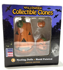 Coopersburg Collectible Halloween Clone Pumpkin Nesting Dolls Limited Edition picture