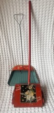 Vintage 1950s Susy Goose Tin Kiddie Brush & Toy Co Carpet Sweeper & Dustpan Set picture
