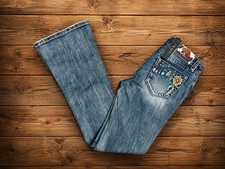 Grace in LA Women's Flare Jeans American Indian Dreamcatcher & Arrows 61990 picture