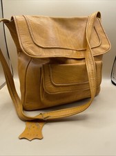 Gorgeous COLUMBIAN LEATHER Purse Shoulder Bag YELLOW picture