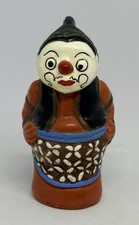 VTG Indonesian Javanese Folk Art Clay Figurine Wayang Clown Punakawan Bagong picture