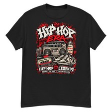Vintage 90s Hip Hop Era Rap Graffiti T-Shirt Streetwear Retro Skater Music Tee picture