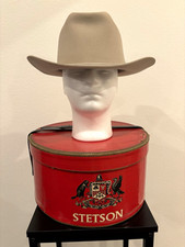 Stetson 4X Beaver Western Cowboy Hat Silver Belly Felt, Size 7 1/2 picture
