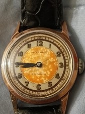 Working Rare 1940s Mechanical Movado Watch w/ 14k Bezel.   picture