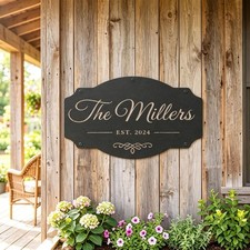 Custom Metal Sign, Personalized Metal Family Name Sign, Personalized Metal Signs picture