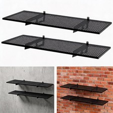 2/4Pack 2x3ft Garage Wall Shelving 500 Lbs Heavy Duty Storage Rack Mounted Shelf picture