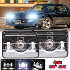 4pc 4x6 inch DOT LED Headlights H4 Fit Chevrolet camaro Iroc-Z Z28 RS 1988-1992 picture
