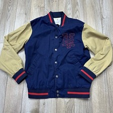 HUF Men’s Blue Tan Varsity Jacket Size Small* picture