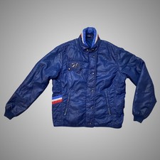 Vintage Fusalp France Quilted Ski Jacket Alpine Tri Stripe Retro 80s Womens M picture