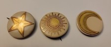 Antique United Society of Christianity Endeavor pin backs Set Of 3 picture