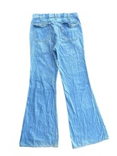 Vintage 70s Levi's Women's Flared Orange Tab Light Wash Denim Mid Rise Size 33 picture