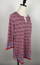 Coolibar Shirt Womens Large UPF 50+ Sun Protection St Lucia Tunic Top Paisley picture