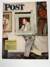 Vintage Saturday Evening Post Full Magazine Lot Of 7 All Norman Rockwell Covers picture