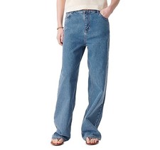 Vanessa Bruno Tybalt Jeans Women's 38 Indigo Clair Belt Loops Button Closure picture